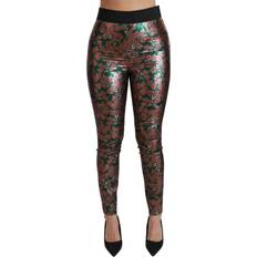 Bronze - Dame Jeans Dolce & Gabbana Multifarvet Brokade Jacquard Bukser Brun