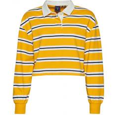 Hombre - Oro Camisetas Superdry Vintage Cropped Long Sleeve Rugby Top