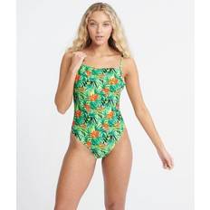 Dame - Grønne Badedrakter Superdry Neo Tropic Square Swimsuit