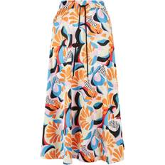 Urban Classics Rok - Lichtblauw/Pasteelgeel/Knalrood/Zwart