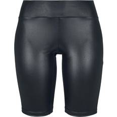 Urban Classics Ladies Ladies Imitation Leather Cycle Shorts asphalt