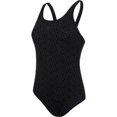 Speedo Boomstar Muscleback Swimsuit - Black/Oxid Grey