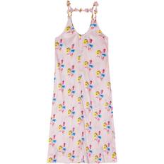 Ganni Strap Silk-Blend Midi Dress - Pink