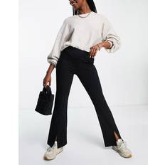 JDY split hem flared trousers in