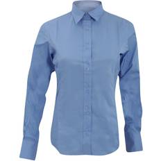Kustom Kit Dames City-blouse Met Lange Mouwen - Zwart