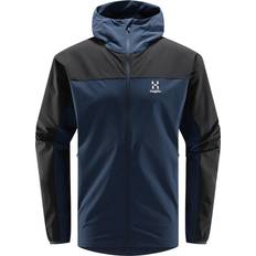 Elastan / Lycra / Spandex Jakker Haglöfs Morän Hood Jacket Men - Tarn Blue/True Black