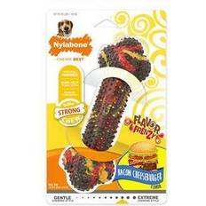 Nylabone Hunde - Hundelegetøj Kæledyr Nylabone Rubber Chew Flavor Frenzy Bacon Cheeseburger Flavored Dog Chew Toy