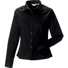 Russell Russell Collection Womens/Ladies Long Sleeve Classic Twill Shirt (Black)