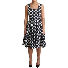 Dolce & Gabbana Polka Dot A-Linje Klänning Blå