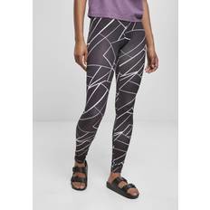 Urban Classics Ladies AOP Leggings - Schwarz/Weiß