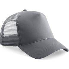 Mens Half Mesh Trucker Cap Headwear (One Size) (Black/Yellow)