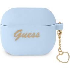 Guess Høretelefoner Guess Case GUA3LSCHSB Apple AirPods 3 cover blue/blue Silicone Charm Collection