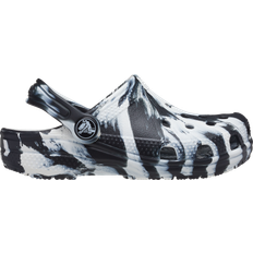 Bianco Pantofole Crocs Toddler Classic Marbled - Black/White