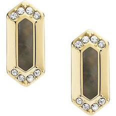 Fossil Val Gilded Mother-of-Pearl Stud Earrings