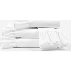 Lush Decor Reyna Ruffle Bed Sheet White (243.84x205.74cm)