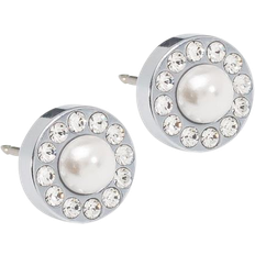 Blomdahl Brilliance Halo Earrings - Silver/Transparent/Pearl