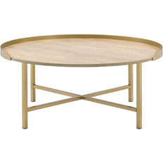 Round coffee table tray Acme Furniture Mithea Coffee Table 34"