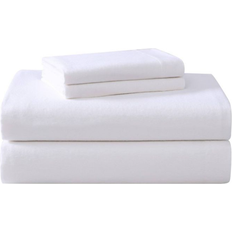 Laura Ashley LA Solid Sheet Set with Pillowcases Bed Linen White (259.08x228.6cm)