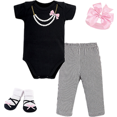 Girls - Nylon Other Sets Little Treasures Baby Girl Boxed Gift Set - Black/Pink Pears