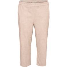 Kaffe Curve Masana Gorgeous Trousers - Beige Mottled