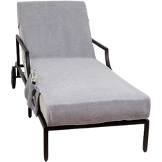 Linum Home Textiles Chaise Lounge with Side Pockets Loose Sofa Cover Gray (259.08x81.28cm)
