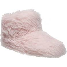 Nine West Pink Slippers Nine West Fuzzy Bootie - Pink