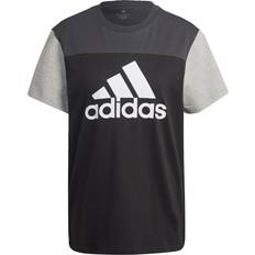 adidas Essentials Colorblock Logo T-shirt W - Black/Carbon/Medium Grey Heather/White