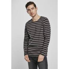 Urban Classics Regular Stripe Longsleeve - Grau/Schwarz