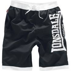 Lonsdale Herren Clennell Shorts - Schwarz/Weiß