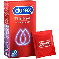 Durex Seksilelut Durex Condoms Thin Feel Extra Lube (10 pcs)