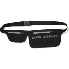 Color sólido Cangureras Mountain Horse Double Waist Bag - Black