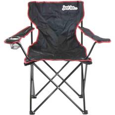 Just be Camping Chair Black With Red Trim