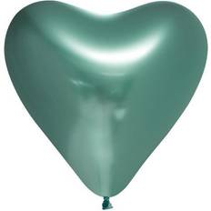 Grøn Latexballoner Ballon Hjerte Mirror grøn