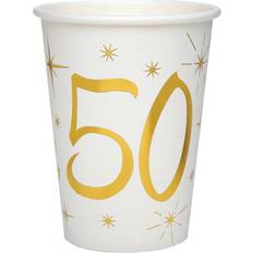 Santex Pahvimukit Numero Kulta Valkoinen 50