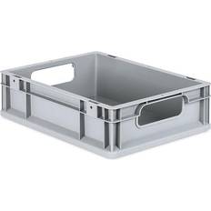 Diesella Lagerkasse grå plast 400×300×120 mm, åbne greb
