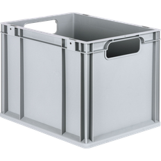 Diesella Lagerkasse grå plast 400×300×320 mm, åbne greb