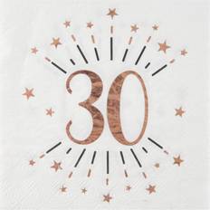 Roségoud Borden, Kopjes & Bestek Paper Napkins 30 Years 10-pack