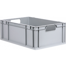 Diesella Lagerkasse grå plast 600×400×220 mm, åbne greb
