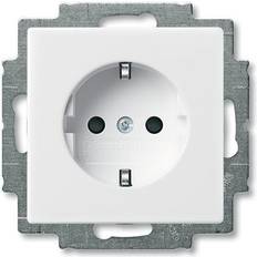 B55 SCHUKO-STIKKONTAKT, Blank hvid