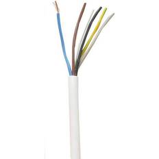 Lemvigh-Müller Elartikler Lemvigh-Müller Plastkappeledning H05VV-F 5x0,75 hvid, pr. meter
