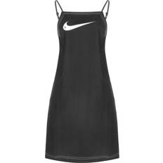 Fyrkantig - Korta klänningar Nike Women's Sportswear Swoosh Woven Cami Dress - Black/White