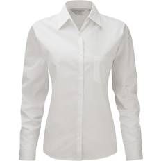 Russell Jerzees Ladies/Womens långärmad arbetsskjorta ren bomull