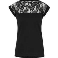 Urban Classics Ladies Top Laces Tee - Schwarz