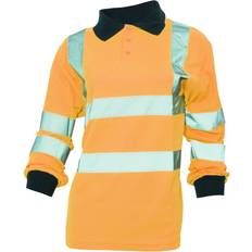 Yoko Ladies/Womens Hi-Vis Long Sleeve Polo Shirt (Hi-Vis Yellow)