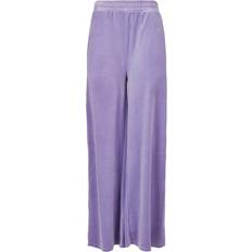 Violet Pantalons Urban Classics Ladies High Waist Straight Velvet Sweatpants