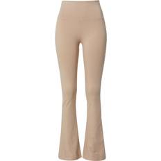 Beige - Damen Leggings Urban Classics Ladies Ladies Organic Stretch Jersey Bootcut Leggings softtaupe