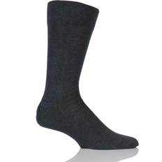 Comfort sensitive Falke 1 Pair Anthracite Melange Sensitive London Cotton Left and Right Socks With Comfort Cuff Men's 11.514 Mens