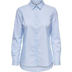JDY Blusa - Azul Claro/Blanco