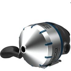 Zebco 808 Saltwater Spincast Fishing Reel, Stainless Steel Reel Cover with ABS Insert, Quickset Anti-Reverse and Bite Alert, Pre-spooled with 20-Pound Cajun Fishing Line, Clam Pack, Silver