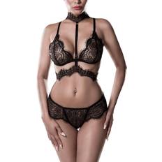 Grey Velvet Bra Set